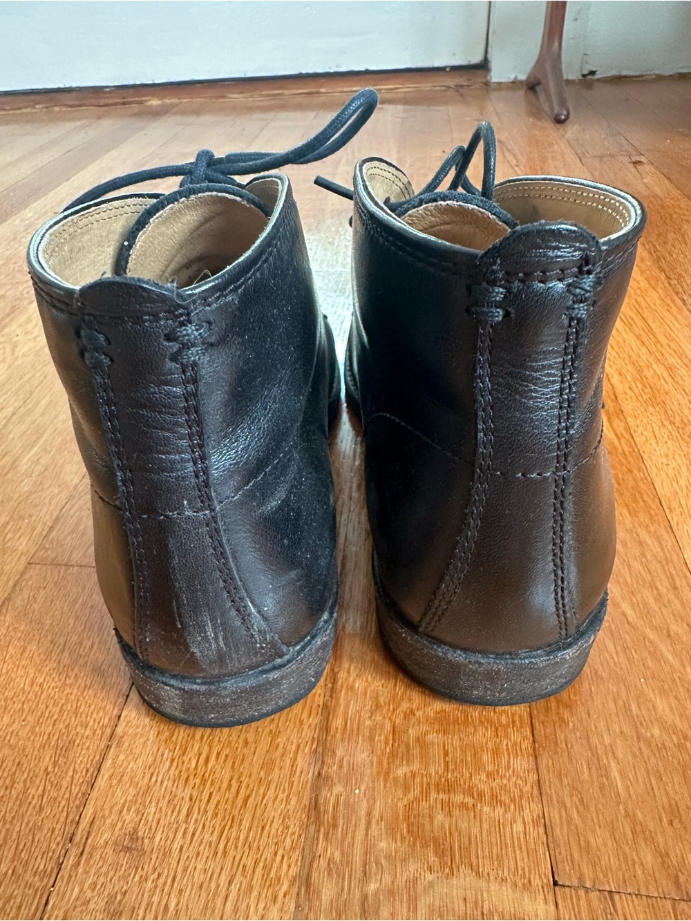 Vintage Frye Black leather ankle boots, Size 8 - Picture 5 of 6
